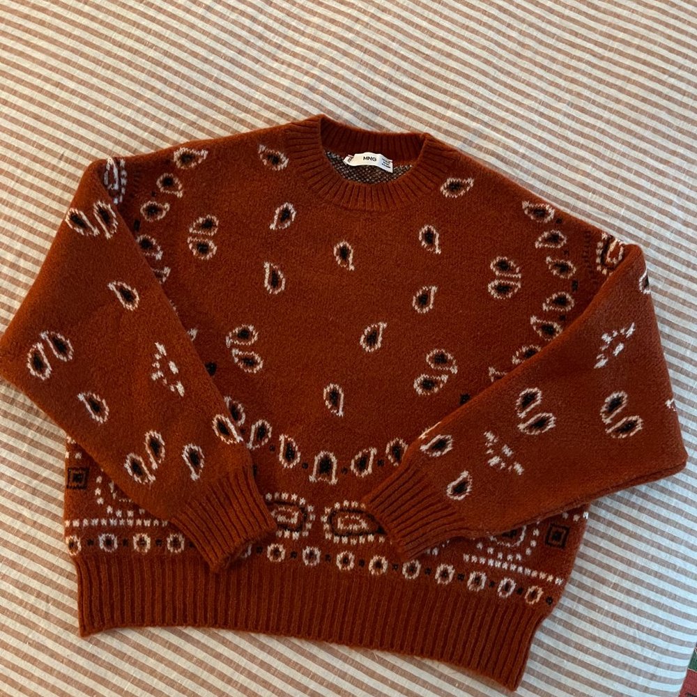 Mango Bandana Print Sweater